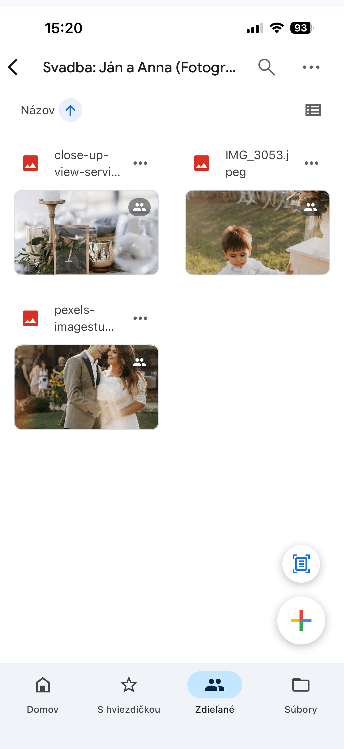 Priečinok s fotkami na Google Disku