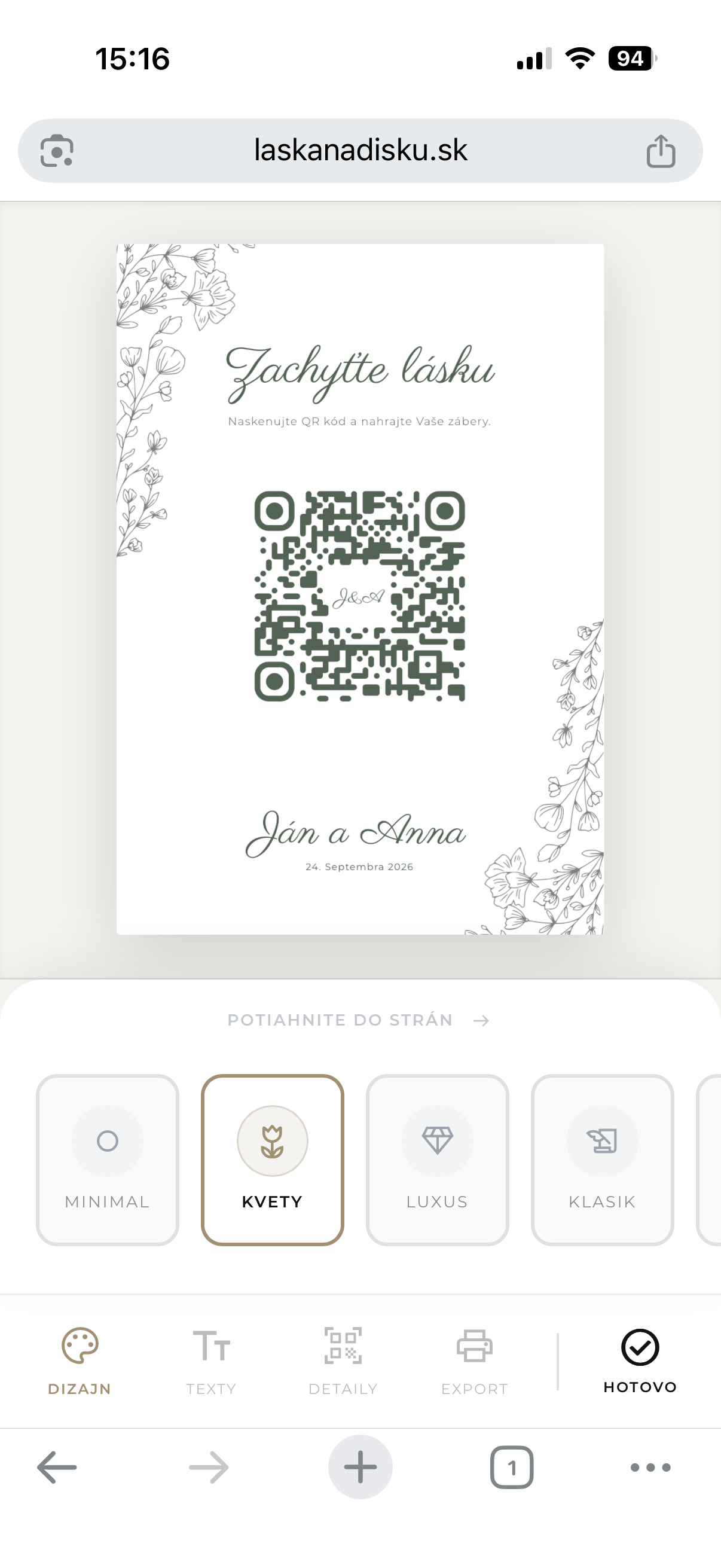 Konfigurátor QR letáku